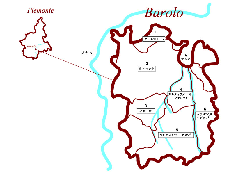 バローロ地図
